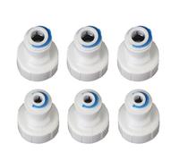 Set di 6 adattatori per tubo flessibile per filtro dell'acqua, raccordo a pressione per raccordo in ABS, adattatore per collegamento rapido, installazione semplice, raccordi per filtro dell'acqua RO