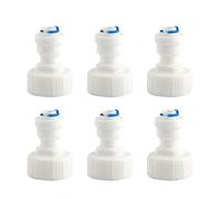 Set di 6 adattatori per tubo flessibile per filtro dell'acqua, raccordo a pressione per raccordo in ABS, adattatore per collegamento rapido, installazione semplice a pressione sui raccordi