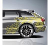 Set Di 6 Adesivi Per Auto Rete "Giallo Zolfo" 60x60cm Pellicola KX076-08