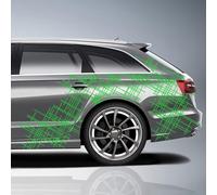 Set Di 6 Adesivi Per Auto Rete "Verde Chiaro" 60x60cm Pellicola KX076-03