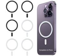 Set di 6 anelli magnetici per la ricarica wireless, kit di conversione magnetica, anello magnetico, compatibile con iPhone 14/13/12/11/X, serie Samsung A13 A54 A53
