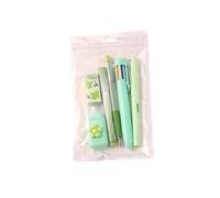 Set di 6 articoli di cancelleria per studenti con penna gel retrattile multicolore gomma matita pennarello bianco fuori nastro di correzione ergonomico e set di matite