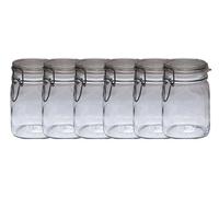 Set di 6 barattoli in vetro originale Bormioli Fido 1,0 l