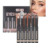 Set di 6 bastoncini per ombretti, color crema, per ombretto, opaco, lucido, resistente alle macchie, per donne, compleanni, appuntamenti e feste di matrimonio