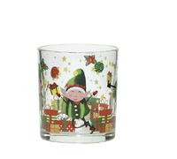 Set di 6 Bicchieri 24 cl tavola di natale decorazioni natalizie Elfo Joyfull