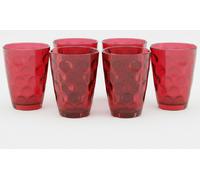 Set di 6 Bicchieri Barocco Rossi 28cl per una Tavola Natalizia Elegante