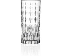 Set di 6 bicchieri bibita Marylin in vetro cristallino trasparente cl 25