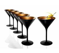Stölzle Lausitz Coppa da cocktail Elements 240ml I Set di 6 bicchieri da Martini I nero-bronzo I Bicchieri da cocktail lavabili in lavastoviglie infrangibili I Cristallo pregiato I Martini