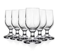 Set di 6 Bicchieri da Vodka su Stelo 20 ml in Vetro Trasparente