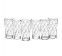 Set di 6 Bicchieri long drink bibite succhi di frutta coktail frullati 36.5cl