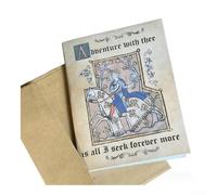 Set di 6 biglietti di auguri medievali con immagini incrociate progettate per la risonanza tematica della regina delle lame (C)