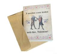 Set di 6 biglietti di auguri medievali con immagini incrociate progettate per la risonanza tematica Blade Queen (A)