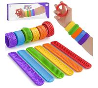 Set di 6 Braccialetti Fidget Antistress in Silicone Sensoriale - Sollievo dallo Stress, Anti-Graffio per Bambini e Adulti, Ideale per Concentrazione, Autismo, ADHD e Relax
