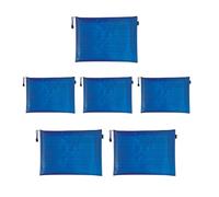 Set di 6 buste portadocumenti con cerniera, resistenti all'acqua, in tessuto Oxford, per documenti, 23 x 17 cm, 29 x 20 cm, per scuola, ufficio, documenti