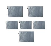Set di 6 buste portadocumenti con cerniera, resistenti all'acqua, in tessuto Oxford, per documenti, 23 x 17 cm, 29 x 20 cm, per scuola, ufficio, documenti