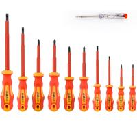 Set Di 6 Cacciaviti TX per Viti Torx Con Punta ENSURE in Acciaio Q-50 WIESEMANN