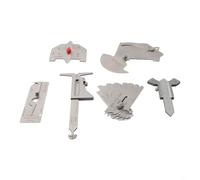 Set di 6 calibri di ispezione per saldatura per kit di strumenti di misurazione combinati, per -8 per -11 V-WAC angolo di smussatura del raccordo in acciaio inossidabile Metalwor