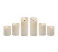 Set Di 6 Candele LED In Cera Vera Stumpenkerze