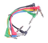 Set di 6 cavi colorati ad angolo per effetti a pedale per chitarra