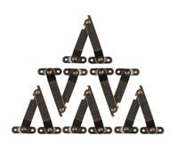 Set di 6 cerniere per coperchio con chiusura ammortizzata, resistente regolabile, meccanismo di bloccaggio per scatole dei giocattoli, armadi, panche e tavolini, 8,4 x 3,2 x 1,1 cm - 6,7 x 3,2