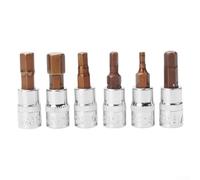 Set di 6 chiavi a bussola esagonali da 1/4 di pollice con punte H3-H8, in acciaio al cromo vanadio per prestazioni durevoli, compatibile con la maggior parte degli utensili elettrici