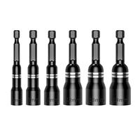Set di 6 chiavi a bussola esagonali da 8, 10, 12, 13, 14 mm, in acciaio | Include sei misure da 6 a 14 mm, coprendo una vasta gamma di attività di fissaggio per fai da te, lavorazione del legno e