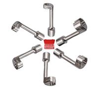 Set di 6 chiavi a bussola per carburante diesel, 12, 14, 16, 17, 18, 19 mm, 1/2 unità con custodia per il trasporto, per riporre oggetti portatili e organizzati