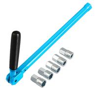 Set di 6 chiavi a bussola per lavello, 8-12 mm, strumento idraulico per | Include chiave a bussola per lavello e cinque prese (8-12 mm) per installazioni rapide ed efficienti di rubinetti e tubi