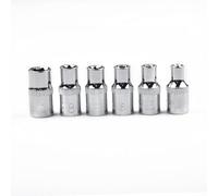 Set di 6 chiavi a bussola Torx Star femmina da 35,5 cm per utensili manuali con E4 E5 E6 E7 E8 E10 in acciaio temprato trattato al cromo