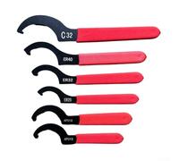 Set di 6 chiavi a gancio a C regolabili con manico in gomma per una presa sicura durante le regolazioni di precisione del dado di serraggio