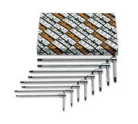 Set di 6 chiavi a T con tre estremità maschio esagonale cromate Beta 951/S6
