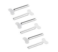 Set di 6 chiavi spremiagrumi in metallo argentato, per dentifricio e tinture per capelli, strumento durevole per la lavorazione del dentifricio e del colore dei capelli, strumento per spremere i tubi