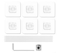 Set di 6 cinghie di sicurezza regolabili per TV, in acciaio inox, senza trapano, anti ribaltamento, per prevenire la ribaltamento degli incidenti