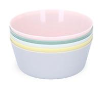 Set di 6 ciotole per cereali in plastica, impilabili, ideali per bambini, campeggio, picnics, pastello