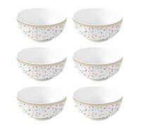 Set Di 6 Ciotole Per Dessert SPRING BLOOM Con Conigli E Fiori D. 12cm Easy Life