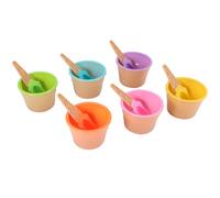 Set di 6 Ciotole per Gelato Set di per Cucchiaio per Gelato di Color9121