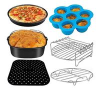 Set di 6 ciotole per torte quadrate per stampi in silicone per pizza, per botti da forno