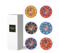 Set di 6 ciotole piccole in ceramica per tapas, dessert, noci, oliva, salsa di soia, ciotole per salsa di soia, ingredienti per sushi, decorazione colorata marocchina spagnola, mandala messicana