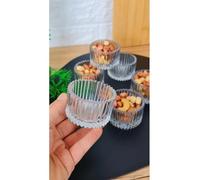 Set di 6 ciotole - vetro o bambù - Mini ciotole per ketchup, maionese, salse, salse, salse, marmellata, miele, burro, snack, noci, antipasti e dessert, ciotole piccole (Orgin-Mini-Oslo1)