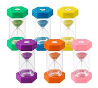 Set di 6 Clessidra Bambini in Colori Macaron, Clessidra Bambini, Colorate Clessidre Set 5/10/20/30/45/60 Minuti, Clessidre Colorato Timer Dell'orologio per Cucina, Casa, Ufficio, Classe e Giochi