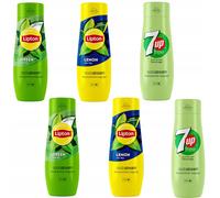 Set di 6 concentrati SodaStream 2x (7UpFree + Lipton Limone + Verde)