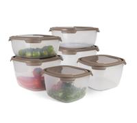 Set di 6 contenitori con coperchio per forno a microonde con coperchio