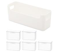 Set di 6 contenitori portatili per carte da gioco, 5 sezioni personalizzabili, coperchi visibili, mantengono il contenuto pulito, ideali per carte da gioco, scatole porta carte per carte da gioco da