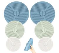 Set di 6 coperchi salvafreschezza in silicone, riutilizzabili, per ciotole, pentole e tazze, paraspruzzi, lavabili in lavastoviglie, accessori per la cucina