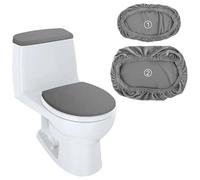 Set di 6 coperture for serbatoio WC, 3 paia, coperchi antipolvere universali durevoli elastici e for for accessori for l'arredo del bagno(Gray)