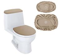 Set di 6 coperture for serbatoio WC, 3 paia, coperchi antipolvere universali durevoli elastici e for for accessori for l'arredo del bagno(Brown)