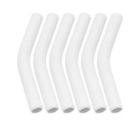 Set di 6 coperture in morbido silicone per cannucce, in metallo, adatte per ugelli in acciaio inossidabile da 8 mm, riutilizzabili