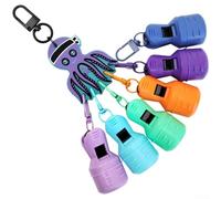 Set di 6 coperture per ami da pesca per Webfoot Octopus EGI con design perforato e moschettone da appendere, compatibili con attrezzature per ombrelli di seppia (viola blu)