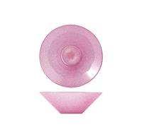 H&h glam set 6 coppe, vetro, rosa, 24cm