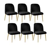 Set di 6 coprisedie in velluto elasticizzato con schienale curvo, per sedie da pranzo e cucina, perfette per decorare la casa